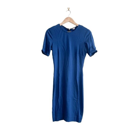 Wilfred Womens Dress Bodycon Dress Short Sleeve Blue Back Zip Medium - Picture 1 of 7
